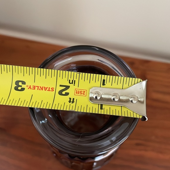 Vintage Smokey black grey vase Indiana anchor chevron minimalist - Picture 7 of 7